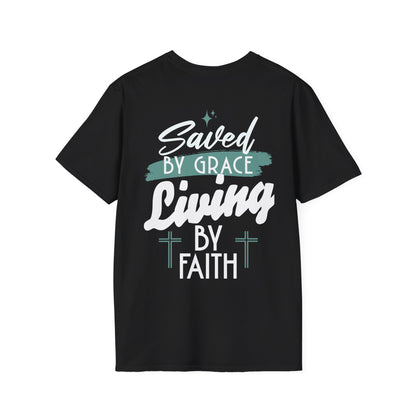 Saved By Grace Living By Faith T-Shirt