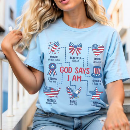 God Says I am Unisex Softstyle T-Shirt