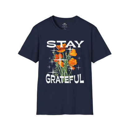 Stay Grateful Floral T-Shirt