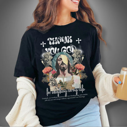 Boho Thank You God Christian Unisex T-Shirt