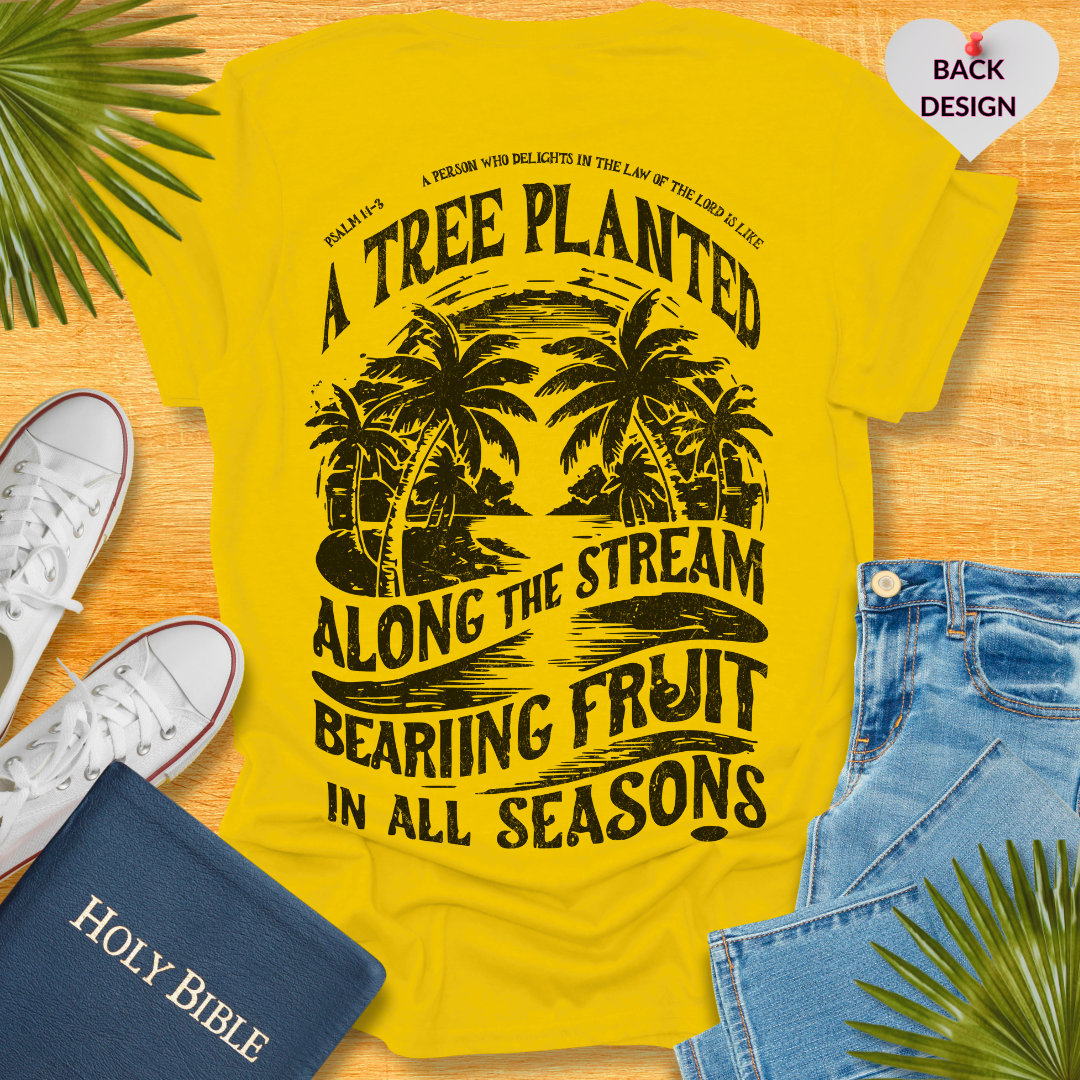 A Tree Planted Back Design T-Shirt