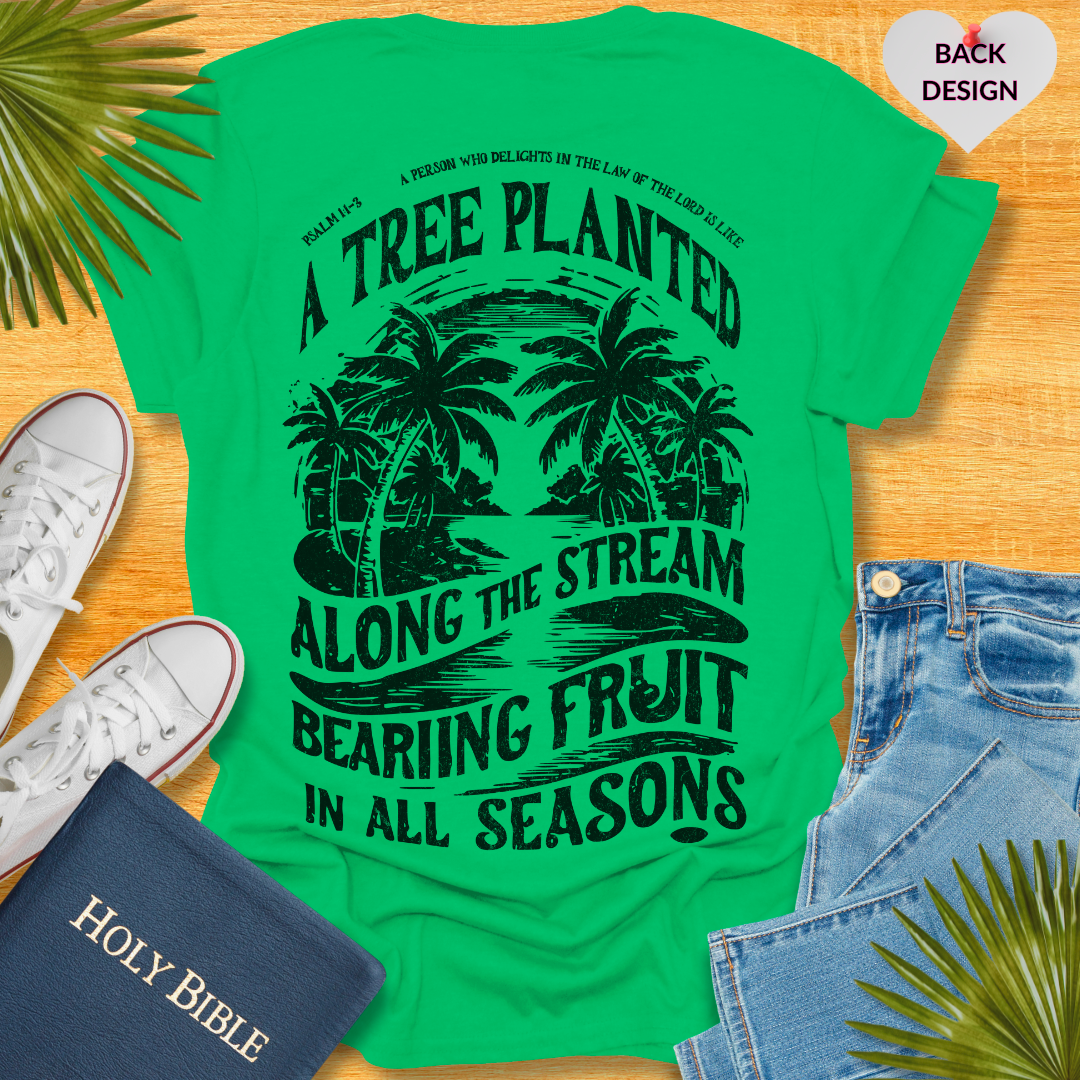 A Tree Planted Back Design T-Shirt