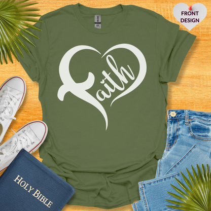 Faith Heart Cross Unisex T-Shirt