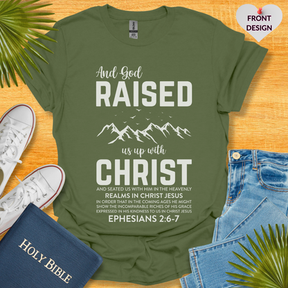 And God Raised Us Up With Christ Unisex T-Shirt