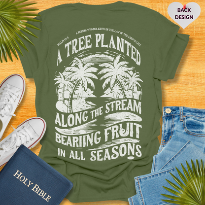 A Tree Planted Back Design T-Shirt