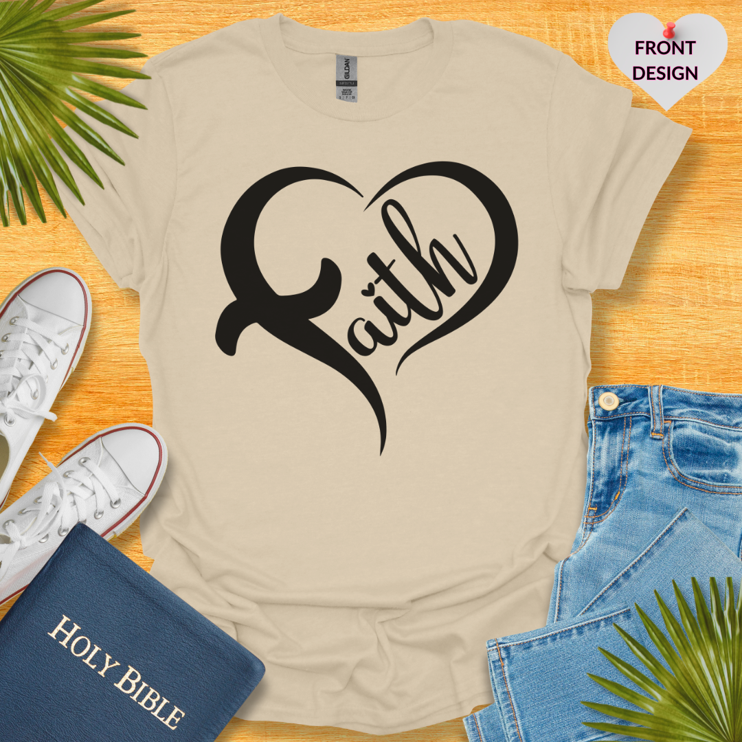 Faith Heart Cross Unisex T-Shirt