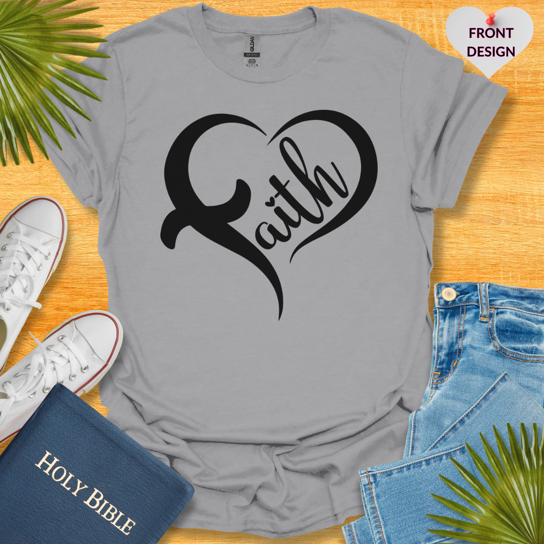 Faith Heart Cross Unisex T-Shirt